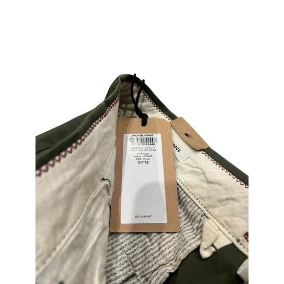 Jack & Jones Men's SLIM FIT MARCO ENZO OLIVE NIGHT Chino Tapered Pants W31 x L32 - Picture 7 of 8